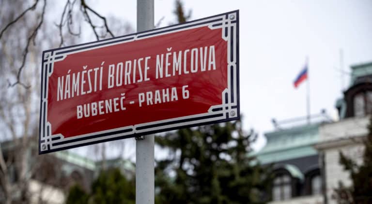 Plac Borysa Niemcowa w Pradze. Fot. Twitter