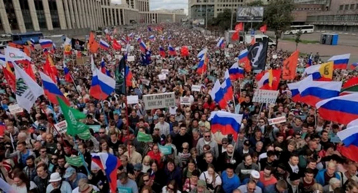 Masowe protesty w Rosji Fot. domena publiczna