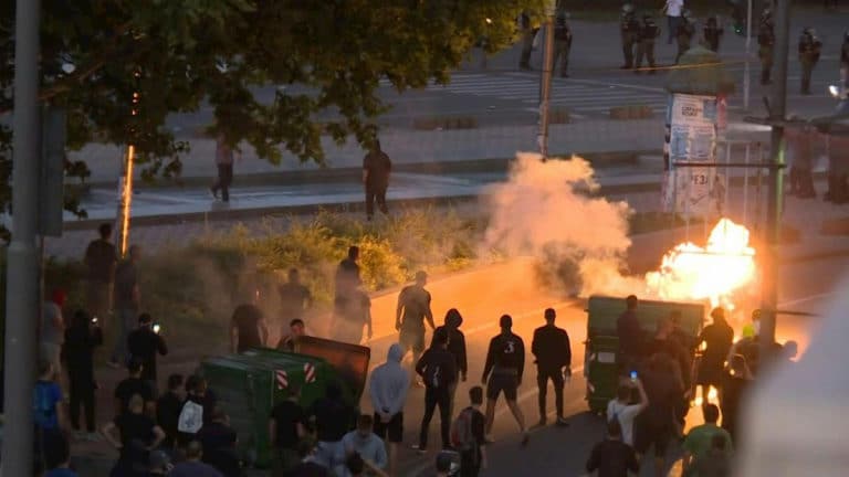 Zamieszki w Belgradzie. Fot. YouTube
