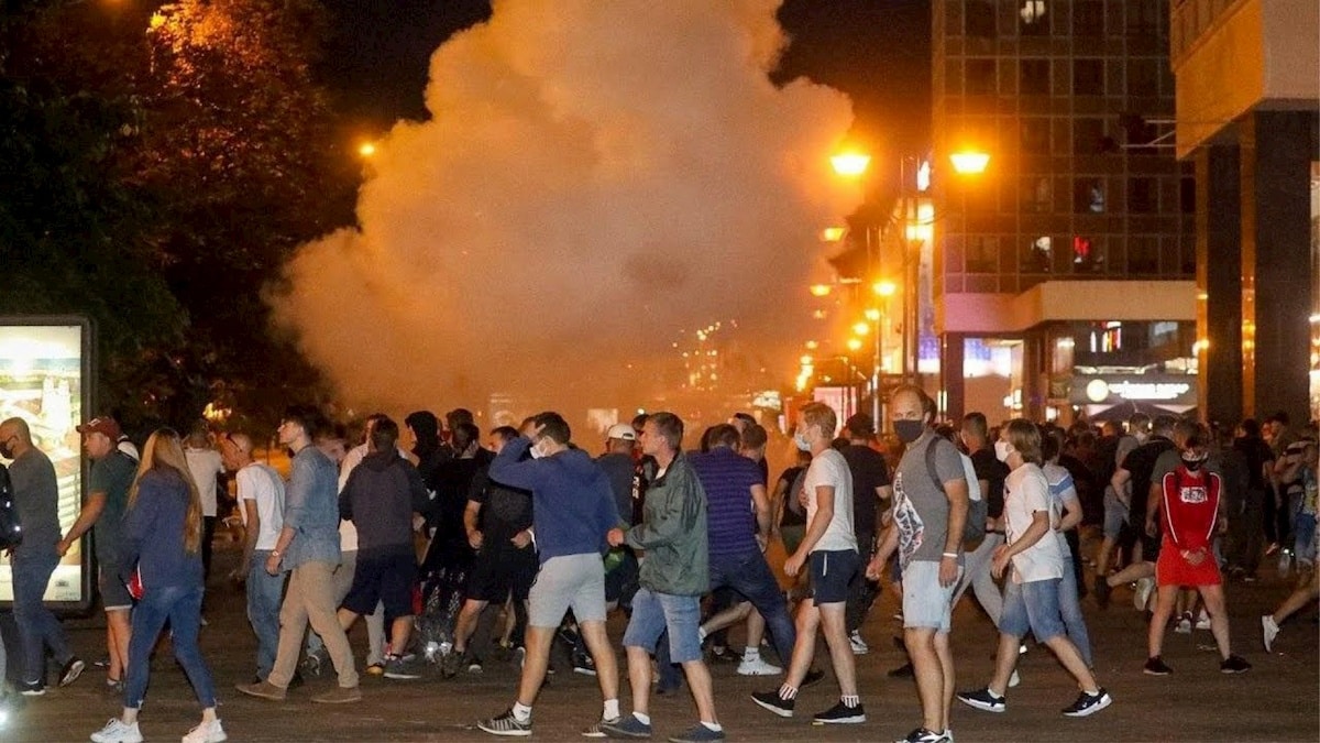 Protesty w Mińsku. Fot. YouTube