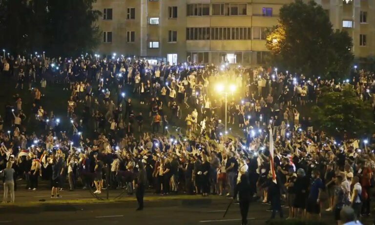 Manifestacje w Mińsku. Fot. Twitter