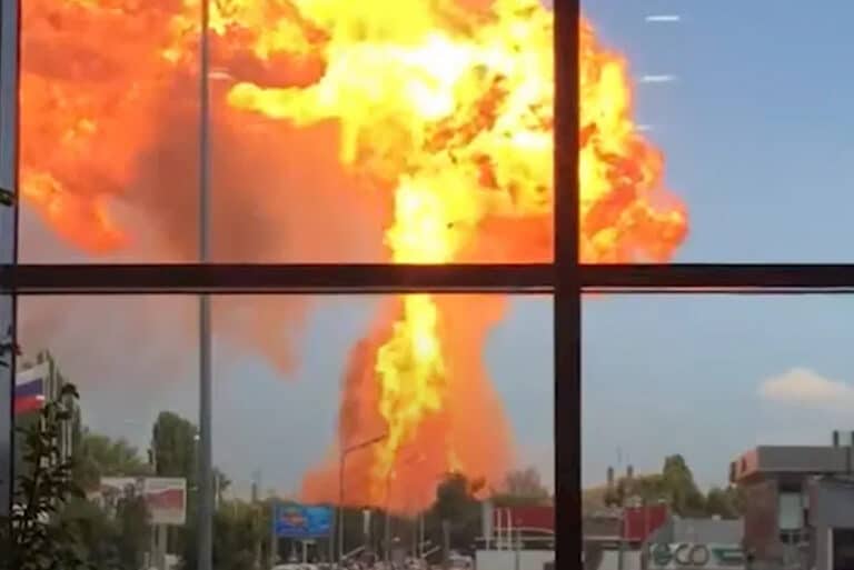 Wybuch stacji benzynowej w Wołgogradzie. Fot. YouTube