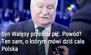 Portal wp.pl informuje swoich czytelników o losie syna Lecha Wałęsy