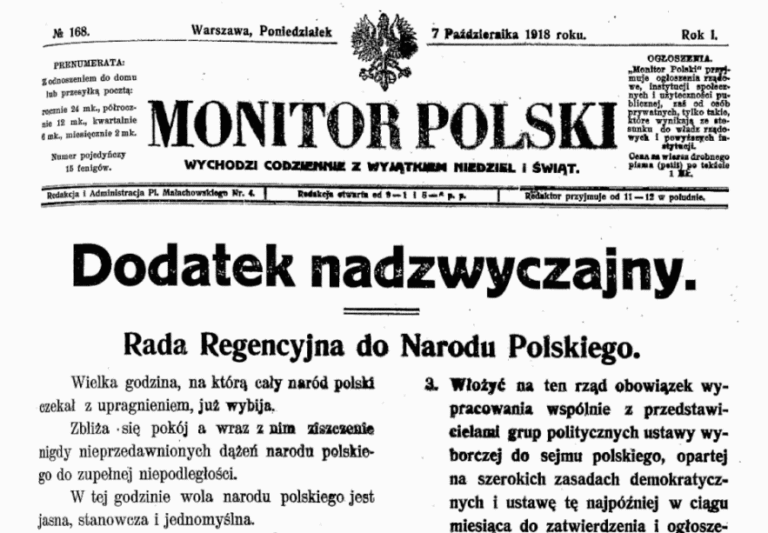 Deklaracja niepodległości Rady Regencyjnej